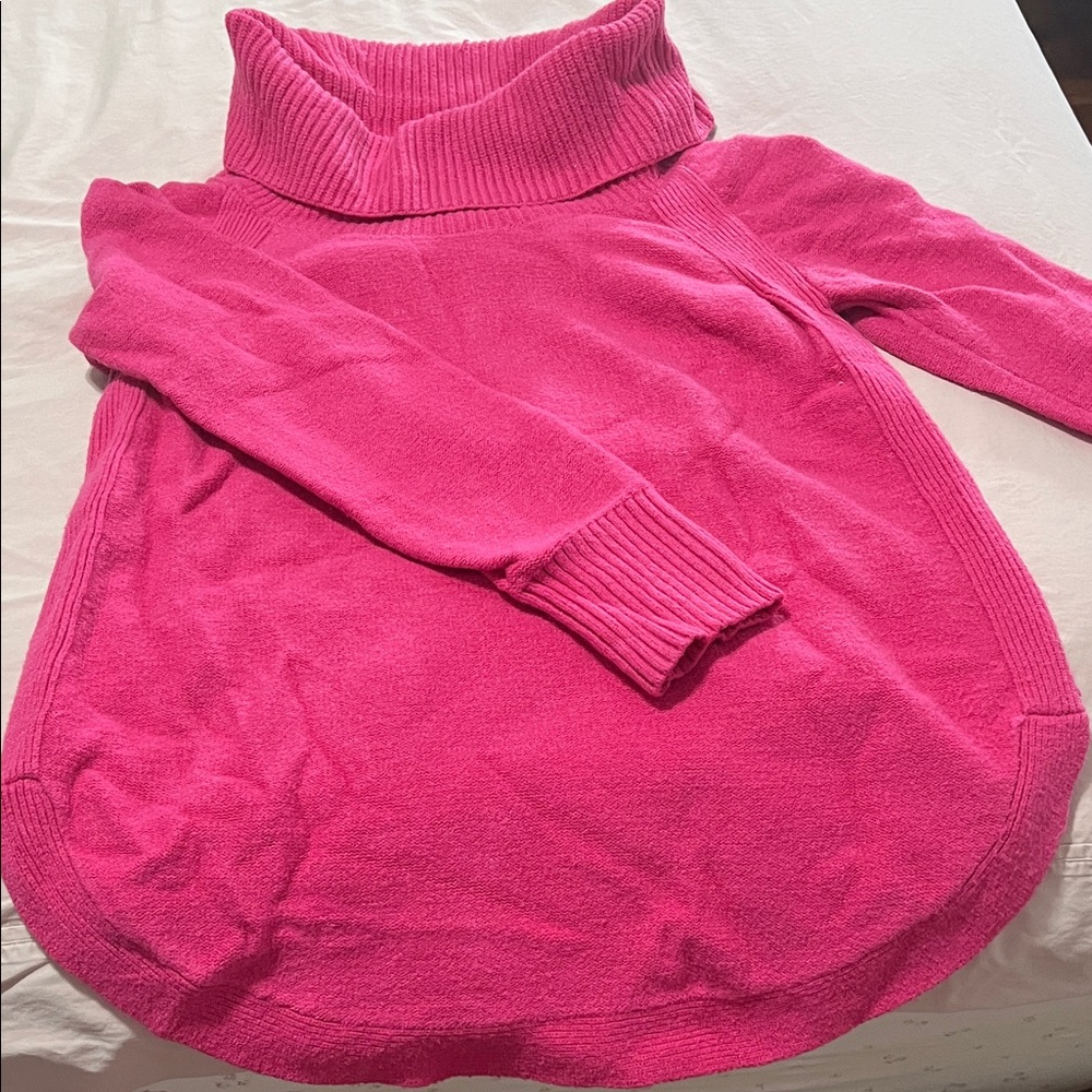 Anthropologie Fuchsia Cowl Neck Sweater